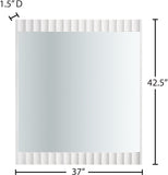 Modernist Glass Mirror - Chic Industrial Style with Sculptural Design for Contemporary Home Decor