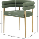 Brielle Iron Contemporary Dining Chair Set - Elegant Design with Gold Frame and Boucle Comfort