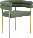 Brielle Iron Contemporary Dining Chair Set - Elegant Design with Gold Frame and Boucle Comfort