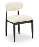 Riccio - Fabric Dining Side Chair (Set of 2) - Black And Gold Frame