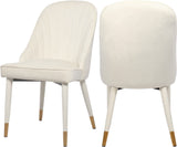 Belle Velvet Dining Chair Set - Luxurious Contemporary Design with Gold-Tipped Legs and Comfort