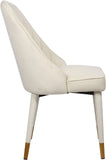Belle Velvet Dining Chair Set - Luxurious Contemporary Design with Gold-Tipped Legs and Comfort