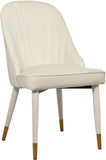 Belle Velvet Dining Chair Set - Luxurious Contemporary Design with Gold-Tipped Legs and Comfort