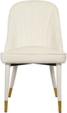 Belle Velvet Dining Chair Set - Luxurious Contemporary Design with Gold-Tipped Legs and Comfort