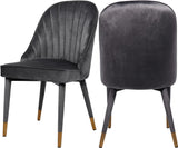 Belle Velvet Dining Chair Set - Luxurious Contemporary Design with Gold-Tipped Legs and Comfort