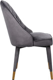 Belle Velvet Dining Chair Set - Luxurious Contemporary Design with Gold-Tipped Legs and Comfort