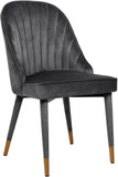 Belle Velvet Dining Chair Set - Luxurious Contemporary Design with Gold-Tipped Legs and Comfort