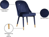 Belle Velvet Dining Chair Set - Luxurious Contemporary Design with Gold-Tipped Legs and Comfort