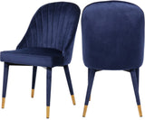 Belle Velvet Dining Chair Set - Luxurious Contemporary Design with Gold-Tipped Legs and Comfort