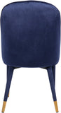 Belle Velvet Dining Chair Set - Luxurious Contemporary Design with Gold-Tipped Legs and Comfort