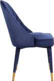 Belle Velvet Dining Chair Set - Luxurious Contemporary Design with Gold-Tipped Legs and Comfort