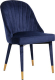 Belle Velvet Dining Chair Set - Luxurious Contemporary Design with Gold-Tipped Legs and Comfort