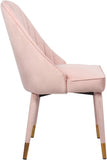 Belle Velvet Dining Chair Set - Luxurious Contemporary Design with Gold-Tipped Legs and Comfort