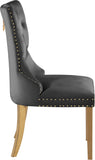 Carmen Luxurious Contemporary Dining Chairs - Set of 2 with Deep Button Tufting & Gold Accents