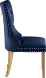 Carmen Luxurious Contemporary Dining Chairs - Set of 2 with Deep Button Tufting & Gold Accents