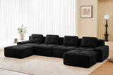 CORDELIA 153" 4-Seater Sofa with 2 Ottomans