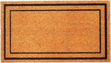 Beige Coir Doormat with Border - 17x30"