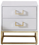 Nova Contemporary Side Table with Gold Stainless Steel Base & Black Lacquer Finish for Chic Style