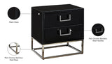 Nova Contemporary Side Table with Chrome Stainless Steel Base and Sleek Black Lacquer Finish