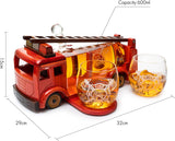 Firetruck Whiskey Decanter with Two 12 oz