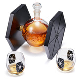 Dark Nova Interceptor Decanter Set | Handmade Glass | 17 Oz