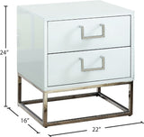 Nova Contemporary Side Table with Chrome Stainless Steel Base and Sleek Black Lacquer Finish