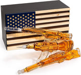 3 Gun Whiskey Decanters Set AR15, AK47