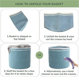 Cotton Rope Basket, 15.8x15.8x13.8 inches, Gray