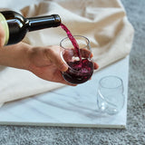 Khen Unbreakable Aerating Stemless Wine Glasses - Set of 2-13 oz Clear Glass