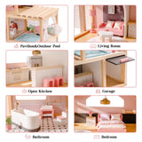 ROBUD Wooden Dollhouse - Florida Black