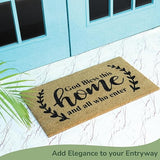 God Bless This Home Coir Doormat - 17x30" Beige/Black