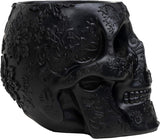 Skull Makeup Brush Holder, Pen Holder, Vanity, Desk (Black)
