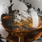 Etched World Decanter whiskey Globe - 750 ml