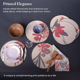Orange Braided Printed Cotton Placemat Set of 6