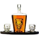 Skull King Skeleton Wine & Whiskey Globe Decanter Set 750 mL