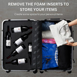 Wine Bottle Suitcase Aluminum | Holds 12 Standard 750 ML Bottles | Universal Airplane Luggage Case, TSA Approved Wheeled Bag For Professionals & Consumers, Gift For Wine Lovers, Connoisseurs (26 IN)