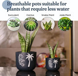 Blue Terracotta Planter Set of 2 – 4” & 6” Pots