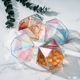 Set of 4 Diamond Whiskey & Wine Glasses 10oz (Iridescent)
