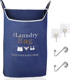 Door Hanging Laundry Bag - Navy blue with Printed DYPH - XL
