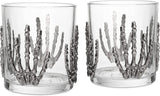 The Wine Savant Skeleton Hand Wine Glass Set of 2