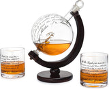 Lady Justice Law U.S. Constitution Whiskey & Wine Decanter Set - 850ml