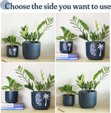 Blue Terracotta Planter Set of 2 – 4” & 6” Pots
