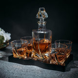European Style Gold Wine & Whiskey Gold Twist Spiral Decanter 855ml