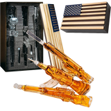 3 Gun Whiskey Decanters Set AR15, AK47
