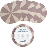 Pink Pinwheel Braided Cotton Placemat Set of 6