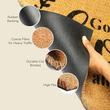 God Bless This Home Coir Doormat - 17x30" Beige/Black