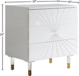 Starburst Contemporary Side Table with Acrylic Legs and Gold Tips for Stylish Storage Solutions