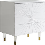Starburst Contemporary Side Table with Acrylic Legs and Gold Tips for Stylish Storage Solutions