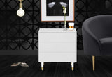Starburst Contemporary Side Table with Acrylic Legs and Gold Tips for Stylish Storage Solutions
