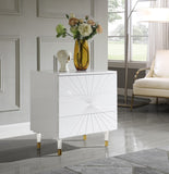 Starburst Contemporary Side Table with Acrylic Legs and Gold Tips for Stylish Storage Solutions